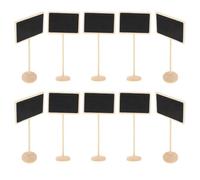 DRESSOOS 10 Pièces Lot de Mini Ardoises Bois pour Pots de Fleurs Tableaux Effaçables pour Décoration de Plantes Supports Robustess pour Messages Maison et Jardin Accessoires de Jardinage
