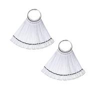 DRESSOOS 100pièces Nuancier Ongles Transparent Présentoir Éventail Supports Entraînement Manucure Accessoires Nail Art Pour Salon Et Maison Pour Vernis Et Décoration