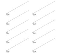 DRESSOOS 10pcs Mâts de Drapeau à Pince pour Voiture en Plastique Blanc, Solides et Résistants Vent, Support pour Fenêtre de Voiture ou Camion