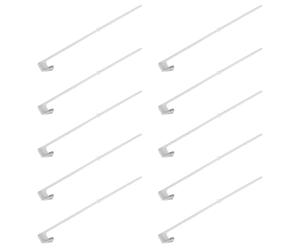 DRESSOOS 10pcs Mâts de Drapeau à Pince pour Voiture en Plastique Blanc, Solides et Résistants Vent, Support pour Fenêtre de Voiture ou Camion