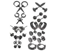 DRESSOOS 11 paires Piercing Bijoux Boucles Oreilles Créoles Petites Acier Inoxydable Femmes Accessoires Mode Confortables Résistants