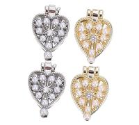 DRESSOOS 12pièces Charmes Forme De Cœur Accessoires De Nail Art Amour Strass Et Décorations Pour Manucure