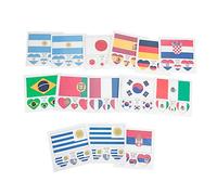 DRESSOOS 13ensembles Lot De Autocollants De Drapeau Pour Corps Visage Autocollants Décoratifs De Pays Visage