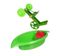 DRESSOOS 1ensemble Coffre De Bain pour Oiseaux Plastique Accessoire De Baignade pour Perruches Et Perroquets avec Jouet De Vélo Pratique Et Léger pour Élever Intelligence des Oiseaux