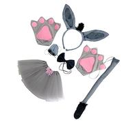 DRESSOOS 1ensemble Costume Âne Pour Halloween Avec Oreilles Et Queue Accessoires De Cosplay Animaux Pour Fête Et Photos Uniques