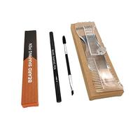 DRESSOOS 1ensemble Outil De Mise Forme De Barbe Avec Gabarit Crayon De Barbe Et Brosse Pratique Pour Hommes