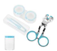 DRESSOOS 1ensemble Set de Retrait Lentilles de Contact Bleu avec Applicateur et Pince à Épiler Outil Sûr et Portable pour Lentilles Souples Facile à Utiliser et Transporter
