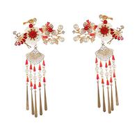 DRESSOOS 1paire Pince à Cheveux Anciennes Avec Franges Accessoires Rétro Fleurs Et Perles Épingles à Cheveux Et Garçon Fille Pour Et Performances