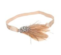 DRESSOOS 1pièce Bandeau Élegant Plumes Et Diamants Pour Mariage Accessoire De Tête Vintage Décoration Chic Pour Mariée Et Événements Spéciaux