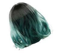 DRESSOOS 1pièce Perruque Courte Ondulée Dégradé Accessoire De Cosplay Fête Cheveux Et
