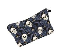 DRESSOOS 1pièce Trousse De Maquillage Stylée avec Motif De Crâne Pochette De Voyage Étanche pour Cosmétiques Portable Et Pratique