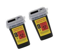 DRESSOOS 2 Boîtes des lames élimination rasoir portable Collecteur de lames de rasoir Récipient pour lames usagées récipient pour rasoir de coiffure distributeur de lames
