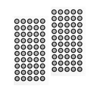 DRESSOOS 2 Feuilles Point d'identification du Scanner Protecteur de Forme Autocollants de Logos Stickers réfléchissants Stickers de marquage Point de repère de Film réfléchissant Black