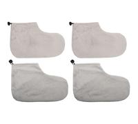 DRESSOOS 2 Paires Des Bottes Pieds Masques Chaussettes Médicamenteuses Paraffine Lèvre Peeling Des Pieds Cuticule Sapin Pré Éliminateur Taupe Se Soucier Pierre Clou Coton Grey