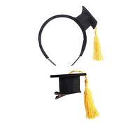DRESSOOS 2 Pièces bandeau de chapeau de médecin coiffes de graduation organisateur d'accessoires pour cheveux accessoire fete accessoire cheveux accessoires cheveux coiffes légères Yellow