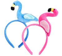 DRESSOOS 2 Pièces Bandeau Flamant Rose Bandeau Flamant Dessin Animé Costume Gonflable De Dinosaure Casque Méduse Costume De Poulet Gonflable Bizarre Peluche Fabricant De Chignons Plastique
