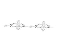 DRESSOOS 2 Pièces épingle à cheveux hairpin hair clip poeles hair topper hair bow hair pin party barrettes hair charms fantasie fiesta feist femmes strass agrafe or charmes Silver