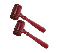 DRESSOOS 2 Pièces Marteaux de Juge Bois Accessoires Costume Judiciaire Robustes et Maillets Portables pour Jeux de Rôle et Ventes Aux Enchères