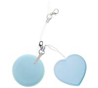 DRESSOOS 2 Pièces Nettoyant pour Lunettes Essuie-lunettes en Silicone et Pp, Forme Cœur Macaron, pour Écran de Téléphone et Verres de Lunettes, Pendentif Décoratif Léger Couleur Aléatoire