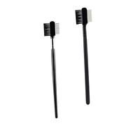 DRESSOOS 2 Pièces Peigne à Sourcils Para Eye-liner Sourcils Pro Brun Tondeuse Nez Homme Nettoyant Faire Pince à Épiler Mini Recourbe-cils Recharges Rétractable Palette Fibre Artificielle