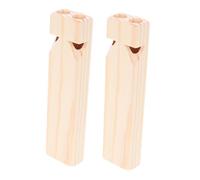 DRESSOOS 2 pièces Sifflet Bois pour Garçon Fille Instrument Musical DIY Non Peint et Portable Cadeau Anniversaire et Fête Facile à Jouer et