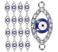 DRESSOOS 20 Pièces Charms Evil Eye à Double Trou pour Bijoux Diy Connecteurs Pendentifs pour Colliers et Bracelets Accessoires de Création de Bijoux