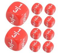 DRESSOOS 20 Pièces Dés à Fractions Arrondis pour Garçon Fille Accessoires Pédagogiques Mathématiques pour Activités Classe et Apprentissage
