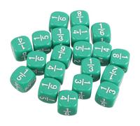 DRESSOOS 20 Pièces Dés Fraction Arrondis Multi pour Garçon Fille Outils Éducatifs Mathématiques pour Compréhension des Fractions Compétences de Calcul Classe