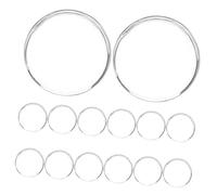 DRESSOOS 20pièces Nuanciers De Vernis à Ongles Verre Transparent Cartes De Cabochons Ronds Pour Organisation De Vernis