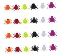 DRESSOOS 24 Pièces Charms Halloween Feutre Colorés Accessoires Diy pour Costumes Décorations Festives et Daccessoires Vêtements et Sacs Ornements Araignées Effrayants