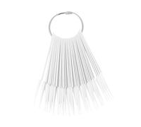 DRESSOOS 2ensembles Présentoir Nuancier Ongles Éventail Plaques Colorées Pour Pratique Nail Art Palette Ongles Avec Anneau Rond Affichage Vernis Blanc