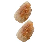 DRESSOOS 2pcs Pierres Naturelles de Chakra en Pierre Brute Solaire Décorative pour Relaxation, Présent pour Amis Aimant Yoga et Contemplation Plusieurs styles