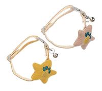 DRESSOOS 2pièces Collier pour Chien Ajustable avec Motifs Cartoons Et Accessoire Décoratif pour Animal Lotus Et