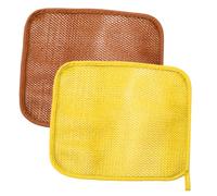 DRESSOOS 2pièces Éponge De Bain Exfoliante Africaine Lot De Filets Double Pour Gommage Corporel De Multi-usage Nettoyage Peau Couleurs Aléatoires