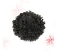 DRESSOOS 2pièces Perruque Afro Bouclée Synthétique Extension Chignon Et Queue De Cheval Avec Sangle Ajustable Pour Look Afro Naturel