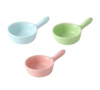 DRESSOOS 3 Pièces Assiettes en Céramique Japonaises Miniatures pour Sauces et Condiments, Plat Polyvalent Élégant et Simple, Cuisine et Occasions Multiples Couleur Couleur Aléatoire