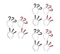 DRESSOOS 3 Pièces Bandeaux Question Mark Punctuation Accessoires Cheveux Original Halloween Fête Femme