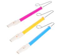 DRESSOOS 3 Pièces Flûte Coulissante à Tige Jouets D'extérieur Oiseau Flûte à Bec Soprano Faveur du Parti Bruiteur Sifflets De Fête Cotillons Enfant Plastique Clarinette De Direction