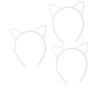 DRESSOOS 3 Pièces impression de cheveux bandeau headband charm fete beads Féminin décoration feist feminicene encanto decoration fascination fashion Style cerceau de cheveux de mode Beige