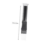 DRESSOOS 3 Pièces peigne à dents wavy hair fibre de carbone hair toppers carbonfaser fibre carbone étagère bord démêler peigne comme peigne à queue de rat outils de cheveux Black