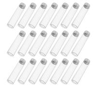 DRESSOOS 30 Tubes à Essai en Verre Transparent avec Bouchons en Aluminium 60ml Lot de 30, Construction Solide pour Laboratoire Scientifique Professionnel