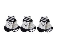 DRESSOOS 3paires Chaussettes Antidérapantes pour Chiens Intérieures avec Design Adorable pour Petits Chiens Et Chiots