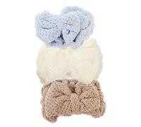 DRESSOOS 3pièces Bandeau Nœud Ultra Doux Pour Soin Visage Kit De Bandeau De Maquillage Pour Fille Accessoire Cheveux Sport Et Bain