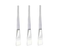 DRESSOOS 3pièces Brosse Applicatrice De Masque Cristal Transparent Pour Application De Masque Visage Brosse Professionnelle Pour Soins De Peau Blanc