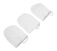 DRESSOOS 3pièces Mitaines Démaquillantes Pour Visage Lot D'applicateurs De Poudre Éponges Rondes Réutilisables Tampons De Toilette Pour Soins De Peau