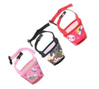 DRESSOOS 3pièces Muselière Professionnelle pour Chien Et Pratique De Anti-Morsure Et Anti-aboiement Couverture De Réutilisable pour Chiens Et Chiots Style Aléatoire