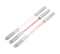 DRESSOOS 3pièces Stylo Cristal Pour Sourcils Crayon à Double Tête Stylo Manuel Brodé Outil De Tatouage Set