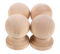 DRESSOOS 4 Pièces Balustres Décoratifs en Bois Brut pour Garde-Corps, Colonnes Romaines Élégantes Détails Gourds, Accessoires Raffinés pour Décoration Intérieure et Meuble