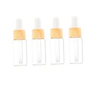 DRESSOOS 4Pcs Bouteille À Chroporce Vide Conteneurs Cosmétiques Contineurs De Toilette Bouteillez À Gouttes En Verre