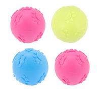 DRESSOOS 4pièces Jouets à Mordre pour Chiens avec Squeaker Et Nettoyage des Dents Jouets Couleurs Aléatoires pour Éduquer Et Amuser Les Chiens